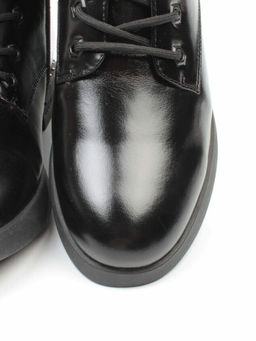 01-CH6315-21B100M BLACK Ботинки демисезонные женские (натуральная кожа, байка) - Фабричный китай фото 15