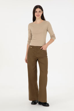 Женский свитшот светлого цвета хаки Неожиданная скидка в корзине - U.s. polo assn фото 4