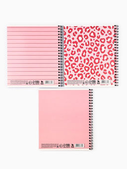 Цена за 2 шт. Тетрадь в клетку, 48 л., А5, на спирали, блок №1, Pink, МИКС