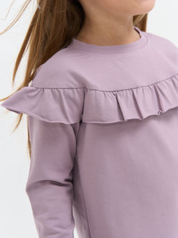 Лонгслив с кокеткой Вереск - Bungly фото 2