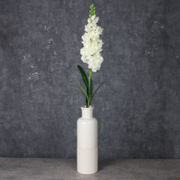 Цветок искусственный Дельфиниум 22 цветка белый 94 см / A56 /уп 50/500/ - Галеонтрейд фото 3