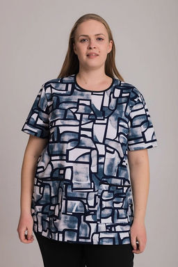 Футболка М30081Всб синий/белый