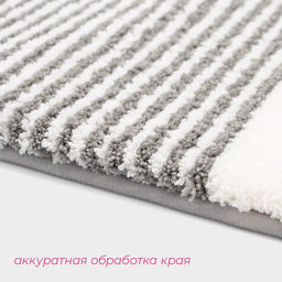 Коврик Доляна Stripes, 40?60 см, серый фото 4