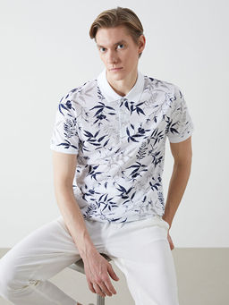 Polo Yaka K?sa Kollu Desenli Pike Erkek Ti??rt