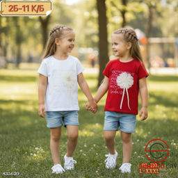 Футболка для девочки с цветком