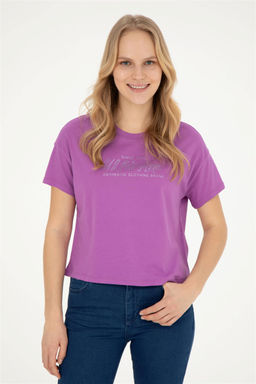 Женская фиолетовая футболка - U.s. polo assn фото 3