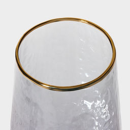 Бокалы для шампанского Magistro «Дарио», 180 мл, 7×27.5 см, набор 2 шт., стекло, графитовые