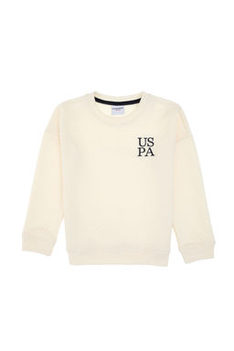 Erkek _ocuk Krem Bisiklet Yaka Sweatshirt - U.s. polo assn фото 2