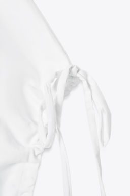 COTTON T-SHIRT WITH TIES - Zara фото 7