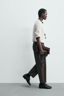 TAPERED WIDE-LEG JEANS - Zara фото 6