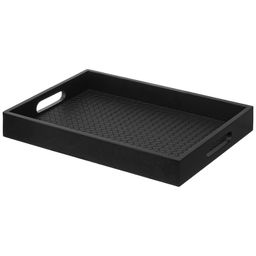 Поднос 35*25*4,5 см, прямоугольный "Плетенка", черный