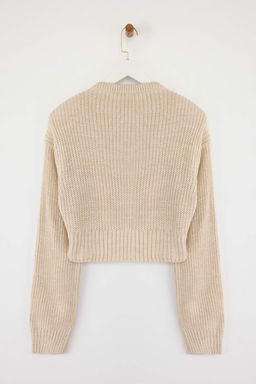 TRENDYOLMILLA Pembe Crop Vatka Detayl? Triko H?rka TWOAW25HI00020 фото 14