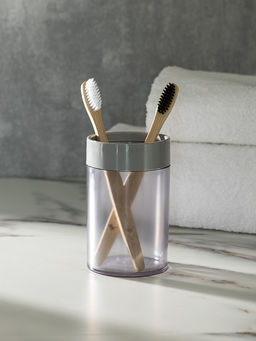 Стакан для зубных щёток 300мл серый полипропилен