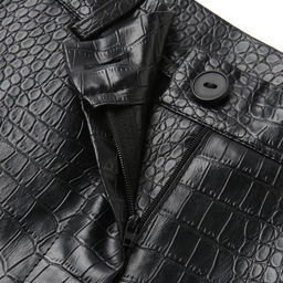 Брюки женские из экокожи прямые MINAKU: Eco leather, чёрные, размер 42