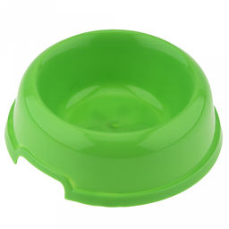 Миска для кормления животных пластмассовая Лапа 0,25л, д11см, h4,7см, основание д15см, цвета микс (зеленый, синий, красный) (Китай) - Pet toys фото 2