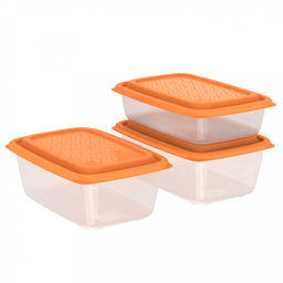 Контейнер для продуктов Гурман-9 набор 3шт: 0,8л, 1,1л 2шт, полипропилен, подходит для СВЧ и заморозки (Россия)