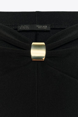 LEGGINGS WITH METAL APPLIQUE - Zara фото 8