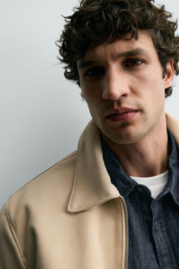 FAUX SUEDE QUILTED JACKET