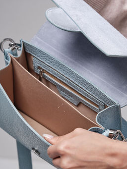 Сумка замшевая Deboro 30574 голубая вода