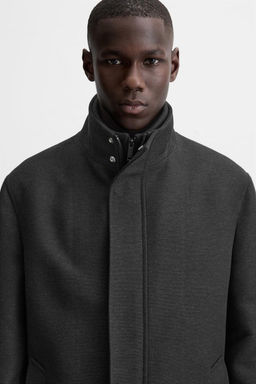 COAT WITH DETACHABLE COLLAR - Zara фото 3