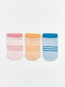 ?izgili K?z Bebek Patik ?orap 3l?