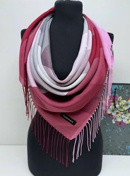 K13583 Палантин 100/100 хлопок БОРДОВЫЙ