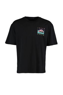 TRENDYOL MAN Siyah Oversize/Genis Kesim %100 Pamuklu Mistik Bask?l? T-Shirt TMNSS22TS0217 - Trendyolmilla фото 6