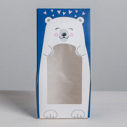 Цена за 5 шт. Коробка кондитерская складная, упаковка «Мишка», 9 х 19 х 6 см