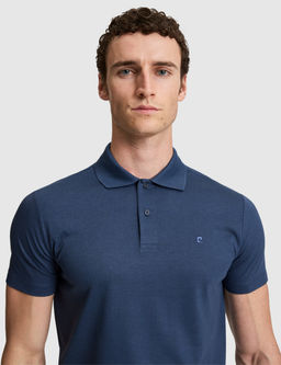 Lacivert Slim Fit D__meli Polo Yaka Ti__rt