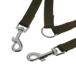 Сворка для двух собак, каждая 45 х 1,5 см, зелёная - Пижон фото 3