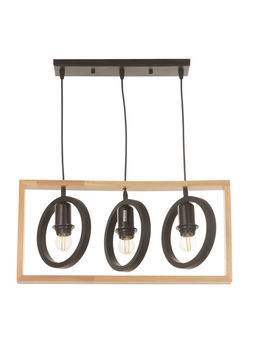 Светильник BayerLux ЭКО «Джесси», 3×40 Вт, Е27, черный/коричневый, 20×50×26 см