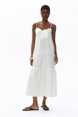 Vestido escalonado con nudo decorativo - H&m фото 4