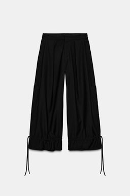 BAGGY CARGO TROUSERS WITH TIES ZW COLLECTION - Zara фото 2