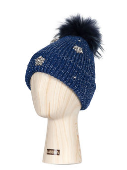 Шапка жен. шерсть+акр LB-N88005 electric blue
