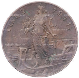 Монета 2 чентезимо 1911 года Италия