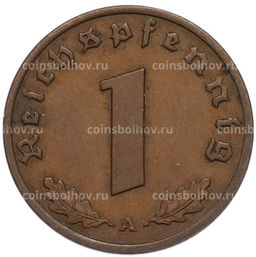 Монета 1 рейхспфенниг 1938 года A Германия