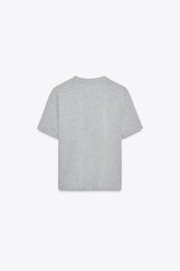 T-SHIRT WITH METALLIC THREAD SLOGAN - Zara фото 5