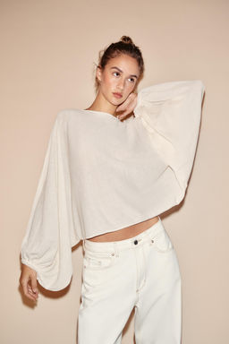 JERSEY MANGA VOLUMEN / Crudo medio - Zara фото 16