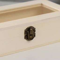 Шкатулка для росписи дерево со стеклом «Прямоугольная», для творчества, декора, замок пряжка, 18.5×9×4.5 см