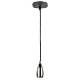 DLC-T-S32/E27 TS/1M/BL PEARL BLACK Патрон декоративный, серия Techno, с проводом (1м) и креплением. Материал алюминий. Цвет черный жемчуг. ТМ Uniel.