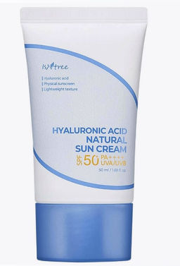 Hyaluronic Acid Natural Sun Cream SPF50+ PA++++ - Увлажняющий минеральный солнцезащитный крем, 50 мл