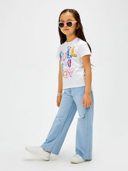 ACOOLA / Футболка детская для девочек Coimbra крем  фото 5