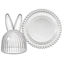 БЛЮДО СЕРВИРОВОЧНОЕ С КРЫШКОЙ RABBIT FAMILY 14*14*16 СМ - Lefard фото 3