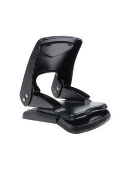 Дырокол металлический, 40 листов, с линейкой, чёрный