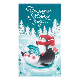 Набор кухонных полотенец Доляна Снежного настроения 35х60см-2шт, 100% хл  фото 6