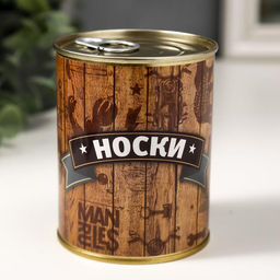 Носки мужские в банке Настоящий мужик, подарочные, чёрные, 43-45 р-р