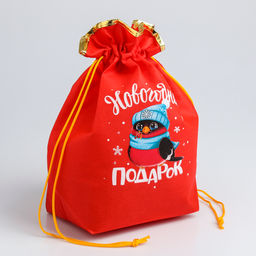Цена за 5 шт. Мешок подарочный Новогодний подарок, 28 28 см +/- 1.5 см