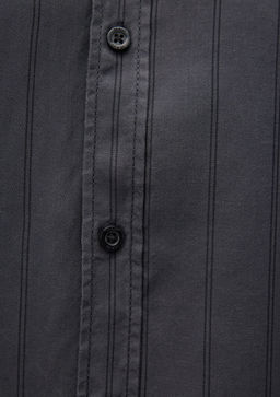 Cizgili Gri Tencel TM Lyocell Gomlek - Mavi фото 6