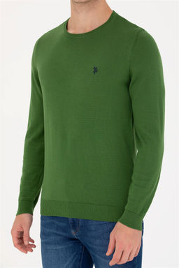 Свитер U.S. Polo Assn зеленый из хлопка  фото 14
