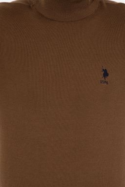Мужской вязаный свитер кокосового цвета Basic - U.s. polo assn фото 6